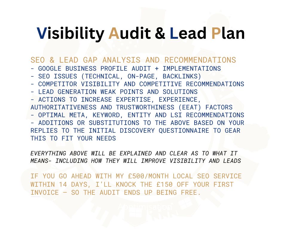 Property SEO Visibility Audit & Growth Plan Description